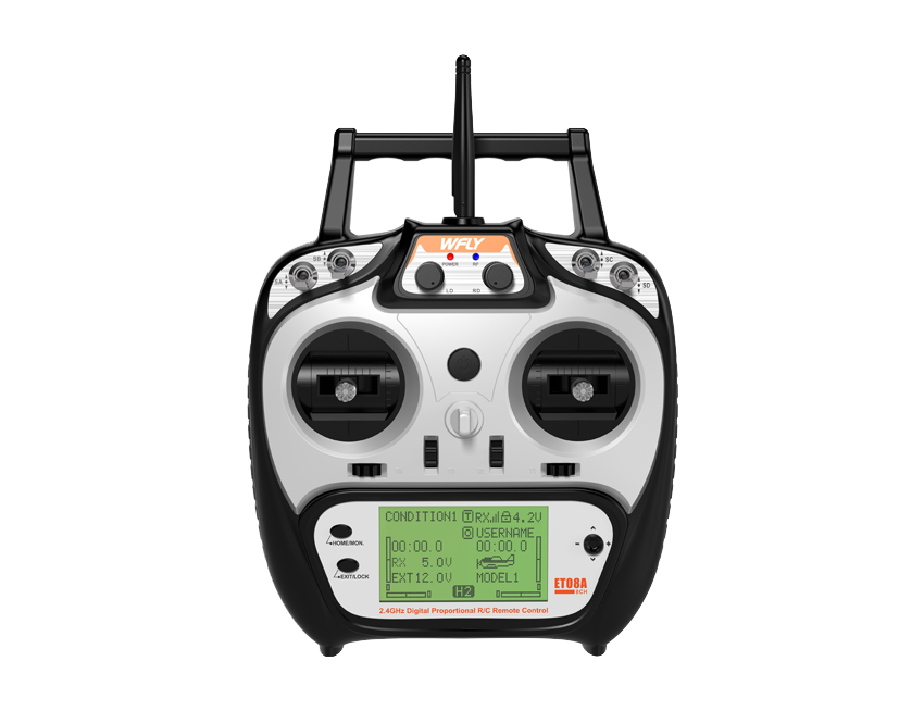 WFLY ET08A 2.4G 8CH RC Radio Transmitter Receiver RF206S The best Remote For Rc Beginners